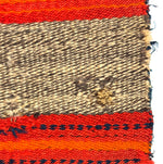 Navajo Single Saddle Blanket with Indigo Dye c. 1880s, 33" x 35.5"