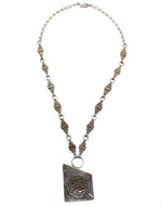Jack Tom (b. 1948) - Navajo - 14K Gold and Sterling Silver Overlay Necklace c. 1980-90s
