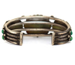 Zuni - Turquoise Cluster and Silver Bracelet c. 1920s, size 6.75