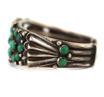 Zuni - Turquoise Cluster and Silver Bracelet c. 1920s, size 6.75