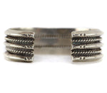 Navajo - Silver Bracelet with Rope Design c. 1940-50s, size 6