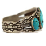 Navajo - Turquoise and Silver Bracelet c. 1930s, size 6.5