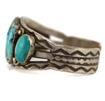 Navajo - Turquoise and Silver Bracelet c. 1930s, size 6.5