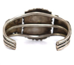 Attributed to William "Billy" Goodluck (1890-1967) - Navajo - Turquoise and Silver Bracelet with Stamped Design c. 1930s, size 7