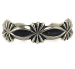 Navajo - Silver Sandcast Bracelet c. 1940s, size 6