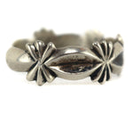 Navajo - Silver Sandcast Bracelet c. 1940s, size 6