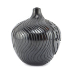 Sharon Naranjo Garcia (b. 1951) - Santa Clara Black Vase with Carved Avanyu and Heartline Bear Design c. 1990s, 8" x 6.5"