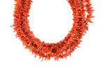 Santo Domingo (Kewa) 6-Stand Coral Branch Necklace c. 1960s, 26" length (J15522-CO-012)