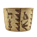 Large Tohono O'odham Lidded Pictorial Basket with Animals and Whirling Logs c. 1930-40s, 11.5" x 16.5"