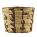 Large Tohono O'odham Lidded Pictorial Basket with Animals and Whirling Logs c. 1930-40s, 11.5" x 16.5"