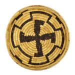 Large Tohono O'odham Lidded Pictorial Basket with Animals and Whirling Logs c. 1930-40s, 11.5" x 16.5"