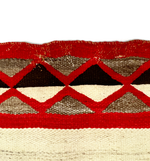 Navajo Double Saddle Blanket c. 1890-1900s, 42" x 35" (T6504)