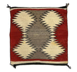 Large Pillow with c. 1930s Navajo Crystal Textile, 29" x 27.5" x 4"