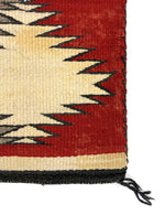 Large Pillow with c. 1930s Navajo Crystal Textile, 29" x 27.5" x 4"