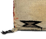 Large Pillow with c. 1930s Navajo Crystal Textile, 29" x 27.5" x 4"