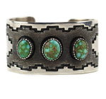 Danny Clark - Navajo - Contemporary Golden Sonoran Turquoise and Sterling Silver Overlay Bracelet, size 6.25