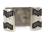 Danny Clark - Navajo - Contemporary Golden Sonoran Turquoise and Sterling Silver Overlay Bracelet, size 6.25