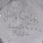 Elizabeth Joy Cain (b. 1947) - Santa Clara Black Vase with Carved Avanyu Design c. 1970-80s, 7" x 7"