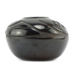 Elizabeth Joy Cain (b. 1947) - Santa Clara Black Jar with Carved Design c. 1970-80s, 4.5" x 6.25"
