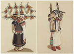 Louie Ewing (1908-1983) - Pair of Kachina Portraits