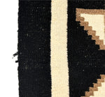 Large Navajo Two Grey Hills Rug c. 1930s, 90.5" x 60"