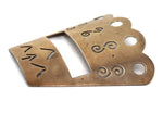 Mexican - Silver Hair Clip c. 1940-50s, 3.375" x 3.25"