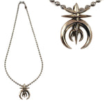 Cody Sanderson (b. 1964) - Navajo - Sterling Silver Beaded Necklace with Naja Pendant c. 2000s, 24" length
