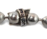 Cody Sanderson (b. 1964) - Navajo - Sterling Silver Beaded Necklace with Naja Pendant c. 2000s, 24" length