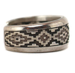 Dan A. Jackson (1944-2022) - Navajo - Silver Overlay Bracelet c. 1970-80s, size 6