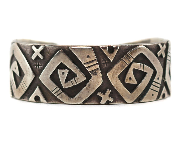 Kee Yazzie (b. 1969) - Navajo - Sterling Silver Overlay Bracelet c. 19