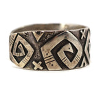 Kee Yazzie (b. 1969) - Navajo - Sterling Silver Overlay Bracelet c. 1990s, size 6.25