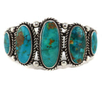 Navajo - Blue Gem Turquoise and Silver Bracelet c. 1930s, size 6.25