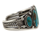 Navajo - Blue Gem Turquoise and Silver Bracelet c. 1930s, size 6.25