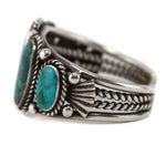 Navajo - Blue Gem Turquoise and Silver Bracelet c. 1930s, size 6.25