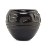 Celes Tafoya (1931-2011) - Santa Clara Black Jar with Carved Avanyu Design c. 1960-70s, 5" x 5.5"