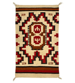 Navajo Ganado Rug with Cactus Pictorials and Crosses c. 1915-20s, 44" x 26"