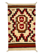Navajo Ganado Rug with Cactus Pictorials and Crosses c. 1915-20s, 44" x 26"