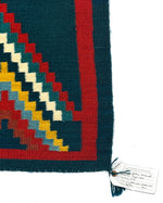 Jalucie Marianito - Contemporary Navajo Serape-Style Rug with Hand-Dyed Churro Wool, 89.5" x 60"