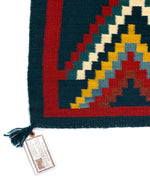 Jalucie Marianito - Contemporary Navajo Serape-Style Rug with Hand-Dyed Churro Wool, 89.5" x 60"