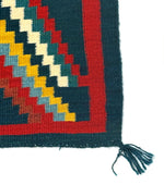 Jalucie Marianito - Contemporary Navajo Serape-Style Rug with Hand-Dyed Churro Wool, 89.5" x 60"