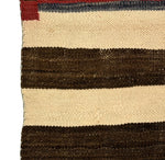 Navajo Third Phase Chief's Blanket with Indigo Dye c. 1890-1920s, 46.5" x 58"