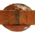 Bruce Morgan - Navajo - Sterling Silver and Leather Concho Belt with Stamped Design c. 1970s, 28" - 32.5" size waist