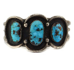 Navajo - Turquoise and Silver Bracelet c. 1930-40s, size 5.75