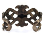 Frances Jones (b. 1943) - Navajo - Morenci Turquoise and Silver Sandcast Bracelet c. 1970-80s, size 6.25