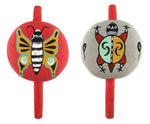 Hopi Double-Sided Rattle with Butterfly, Turtle, and Tadpole Pictorials c. 1960s, 13.5" x 7" x 3.5"