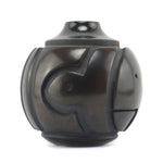 Robert Cleto Nichols (b. 1961) - Santa Clara Black Jar with Carved Design c. 1990s, 5.5" x 5"
