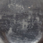 Billy Cain (1950-2006) - Santa Clara Black Jar with Carved Avanyu Design c. 1980s, 4.75" x 5"