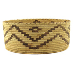 Tohono O'odham Basket with Zig-Zag Design c. 1950-60s, 4.625" x 11.5"