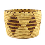 Tohono O'odham Polychrome Basket with Diamond Design c. 1950s, 4.75" x 7"