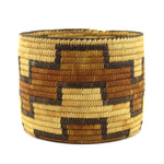 Tohono O'odham Polychrome Basket with Geometric Design c. 1940s, 6.5" x 8.25"